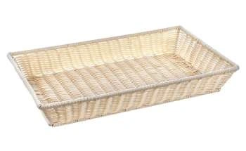 Корзинка пластиковая 525х325х80 мм бежевая | Beige 3065