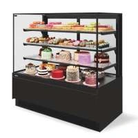 Витрина кондитерская Chilz Vete II KUB LUX 90, Чёрный муар/Металлик (VG033.B9005M)