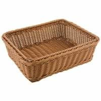 Корзина для хлеба прямоугольная 40*30*8см коричн. полиротанг APS | 50711