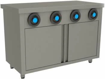 Стол-тумба с диспенсерами для стаканов Restoinox СПЗРД4-12/6-Б