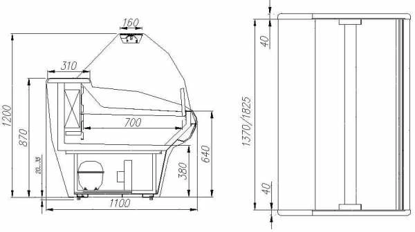 Витрина морозильная Carboma G110 SL 2,0-1 (ВХСн-2,0 G110) 9006-3020