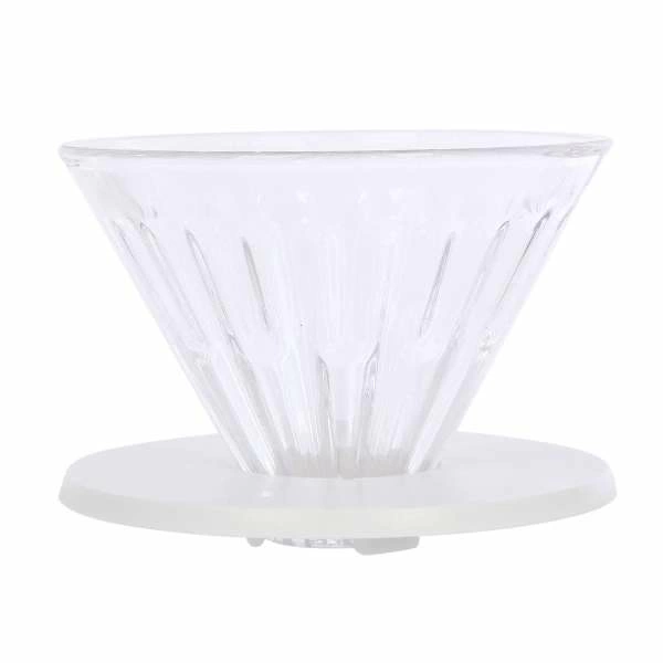 Набор для заваривания кофе Timemore Crystal Eye Brewer Set White(воронка Crystal Eye 01 white + серв