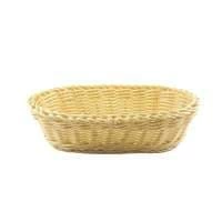 Корзина для хлеба овальная 23*15*6см бежевая полиротанг MGProf | WBS-OV231506/1