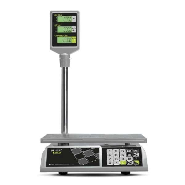 Весы торговые настольные M-ER 326 ACP-15.2 "Slim" LCD Белые