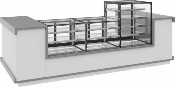 Витрина кондитерская Carboma KC71-110 VV 0,9-2 BUILT-IN 9005 открытая