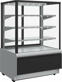 Витрина кондитерская Carboma KC70 VV 1,3-1 (ВХСв-1,3д Cube Люкс Техно) 9006-9005
