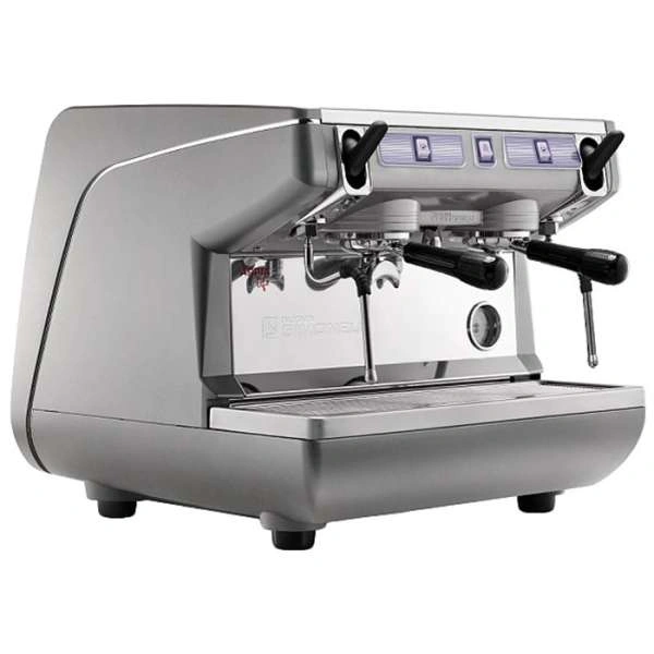 Кофемашина рожковая Nuova Simonelli Appia Life Compact 2Gr S серый металлик, выс.группы, экономайзер