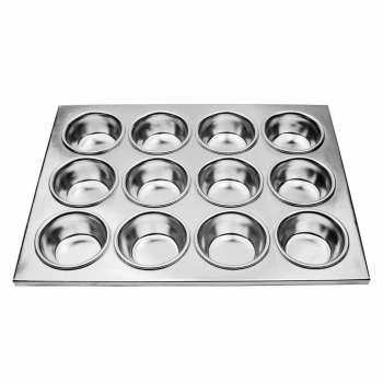 Противень для 12 маффинов, ячейка 7см (h 3 см) l 35,5см h 27см алюминий  P.L. Proff Cuisine | MP-12