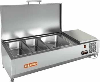 Витрина холодильная для ингредиентов Hicold VRTU 1000 с крышкой