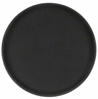 Поднос прорезиненный круглый 350х25мм черный Resto 1400CT Black