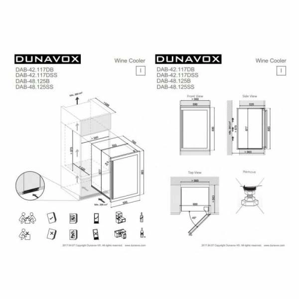 Шкаф винный Dunavox DAB-48.125B