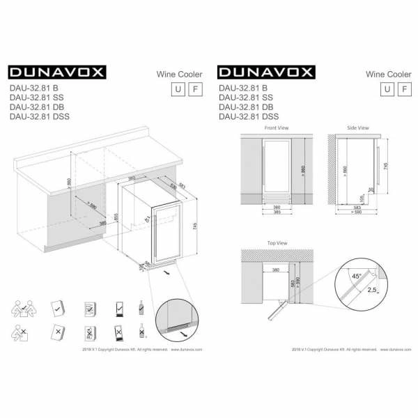 Шкаф винный Dunavox DAU-32.81B