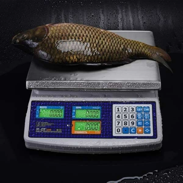 Весы торговые настольные M-ER 329 AC-32.5 IP67 "Fisher" LСD