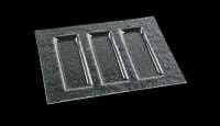 Тарелка 300*230мм 3-х секционная прозр. стекло (2330-3060-15-003) 3D Glassware | 2330-3060-14-003