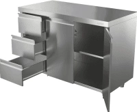 Стол-тумба с дверями Atesy СТ-С-1500.600-02-Р-3Л (СТ-2/1500/600 с ящиками)