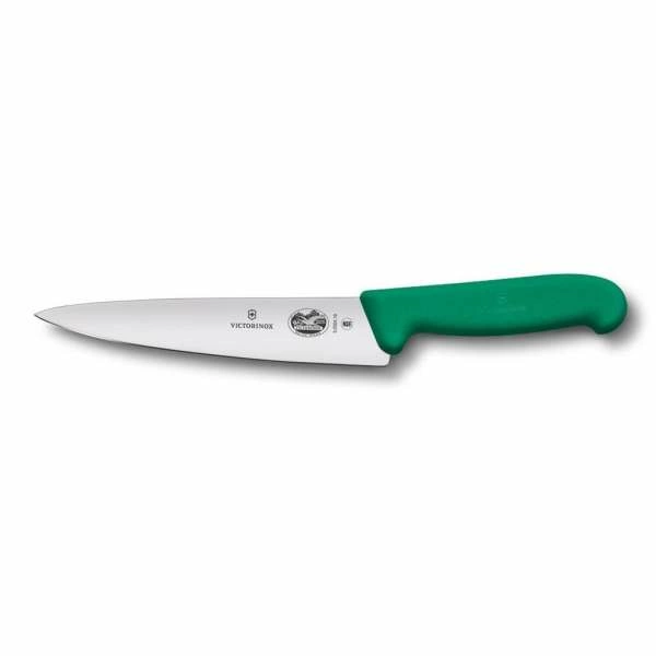 Универсальный нож Fibrox 19см ручка фиброкс зеленая Victorinox | 5.2004.19