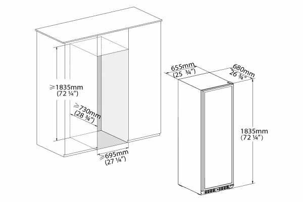 Шкаф винный Temptech GRN280DW