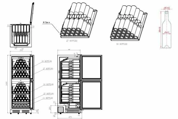 Шкаф винный CASO WineChef Pro 126-2D Black