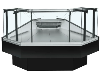 Угловая витрина Rimo Cube Black (Внешний угол 90 градусов)