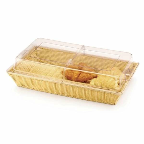 Корзина для хлеба и выкладки 55х35см h8см с откидной крышкой ротанг P.L. Proff Cuisine | X04054