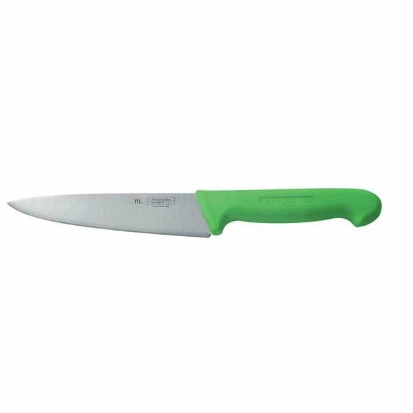 Нож PRO-Line поварской зеленая пластиковая ручка 16см P.L. Proff Cuisine | KB-3801-160-GR-201-RE-PL