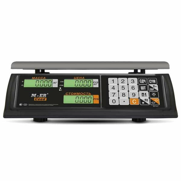 Весы торговые настольные M-ER 327 AC-15.2 "Ceed" LCD Черные