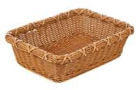 Корзинка пластиковая 300х400х110 мм прямоугольная коричневая | Brown 5500