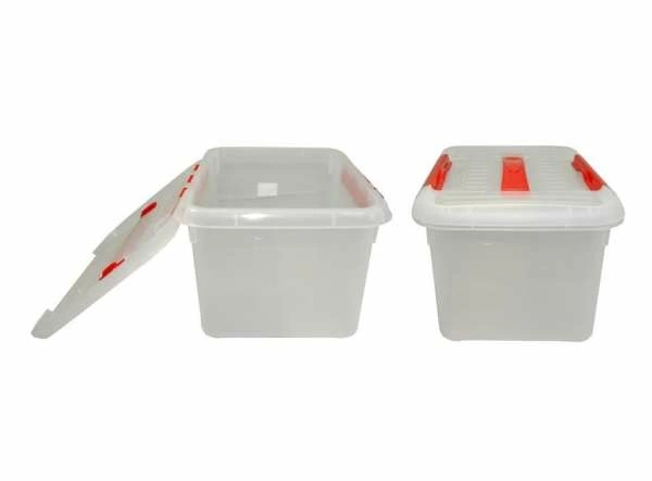 Контейнер для продуктов прямоугольный 8,0л 30*23*16см с ручкой, с красным зажимом MGSteel | 1720