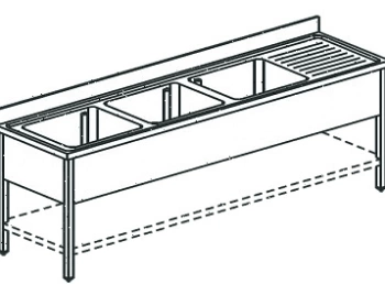 Ванна моечная Apach Chef Line L3S187-55RWSH