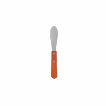 Лопатка 20см прямая (10*3см) нерж. узкая с волн. кромк, с дерев. ручкой MGSteel | 899W